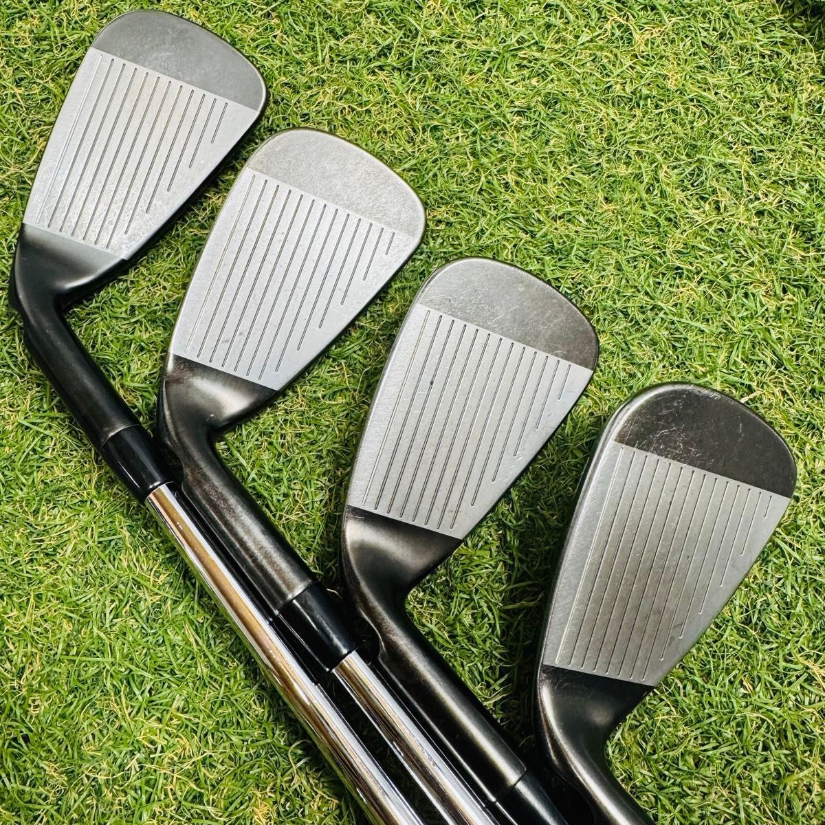 良品】初心者推奨 ピン G710 黒ドット メンズアイアンセット 7本 S