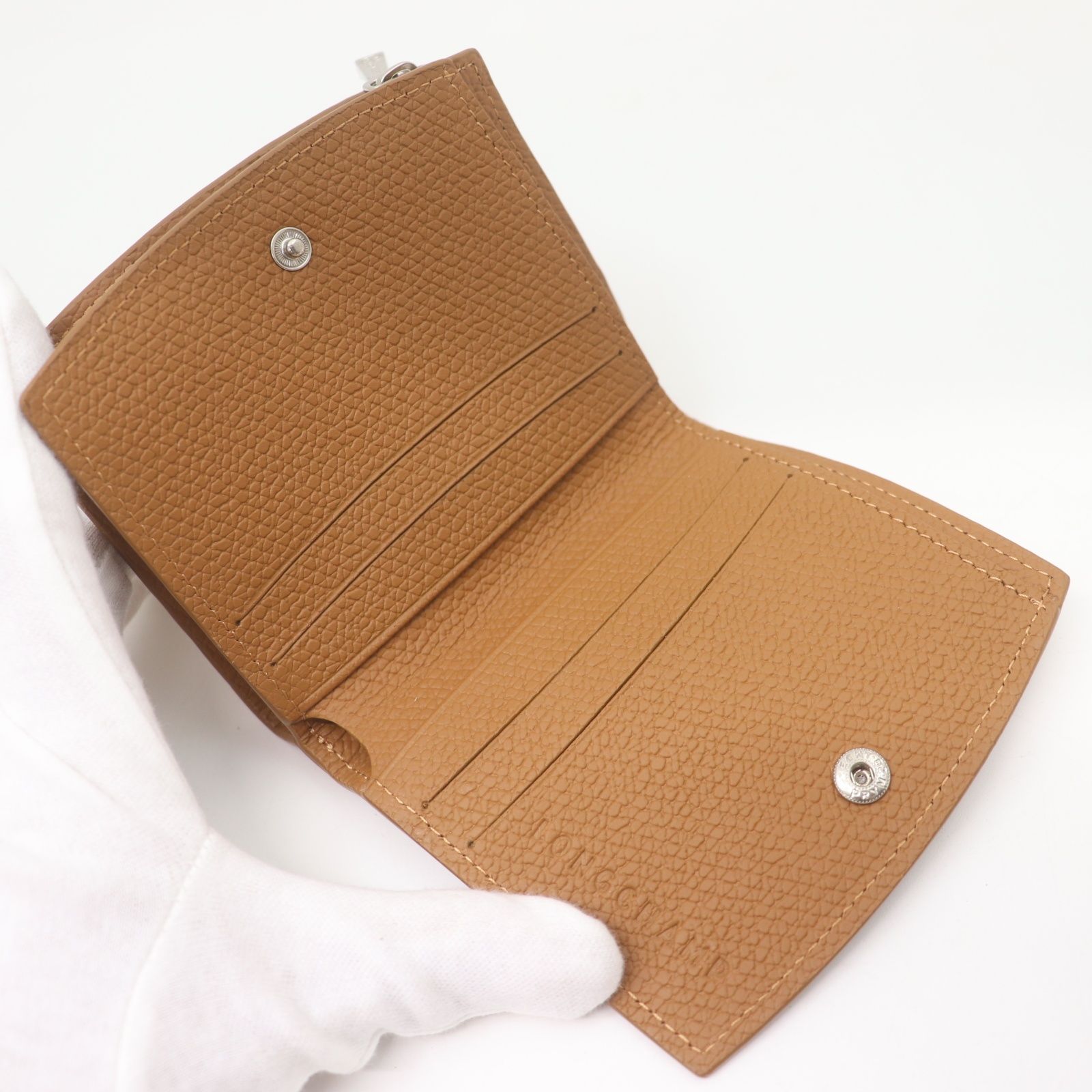 IT881DIAHLES 未使用 保管品 LONGCHAMP ロンシャン レザー 二つ折り  