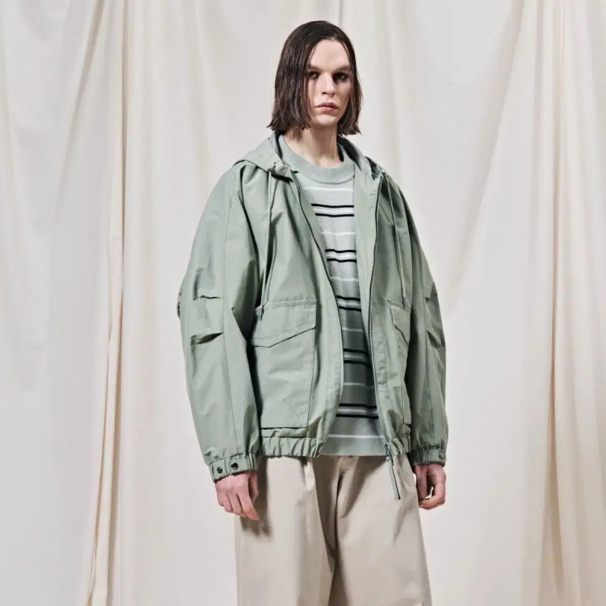 SONGZIO ソンジオメンズ シーグリ アウター ドルマン ファー フー WHO