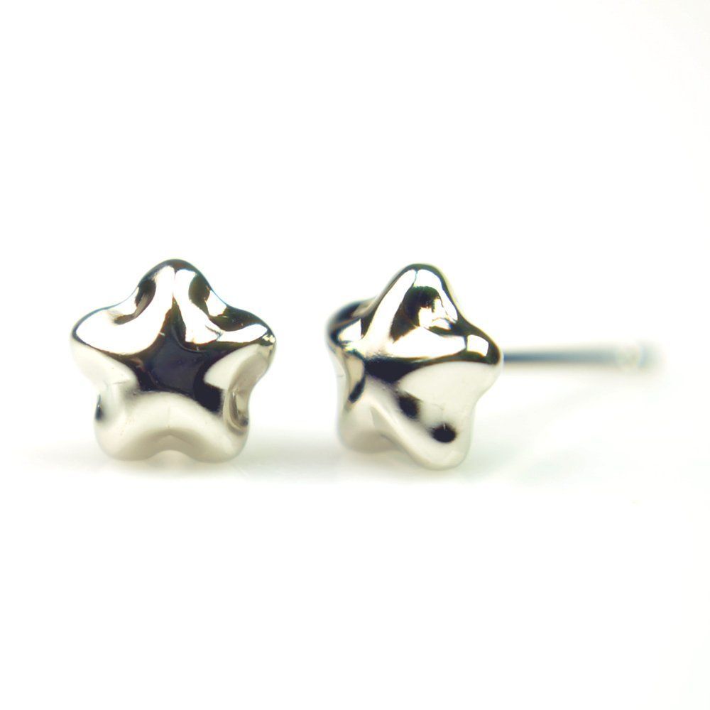 【特価セール】星 スターピアス スター プラチナ 両耳販売】 PT900 【1ペア pt900 大 ニッケルフリー 5mm yokomountain Pt900プラチナスターピアス