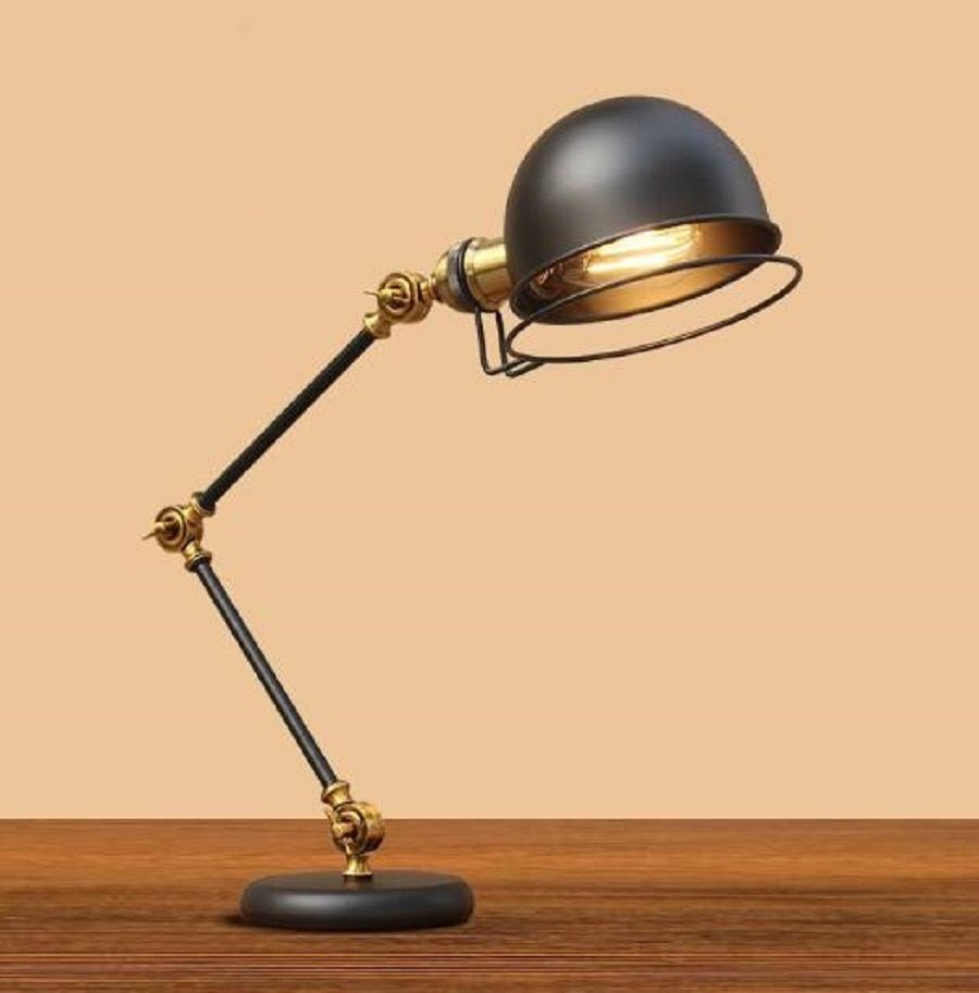 ビンテージ調インダストリアル電気スタンドブラック☆デスクランプ工/* ビンテージ調インダストリアル電気スタンドブラック デスク ランプ