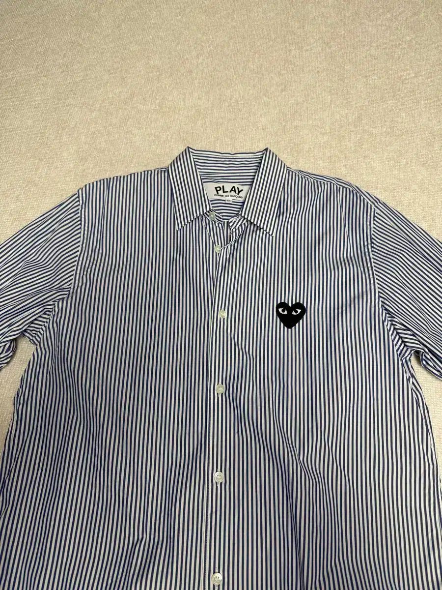 COMME des GARCONS コム デ ギャルソン ストライプ シャツ ネイビー