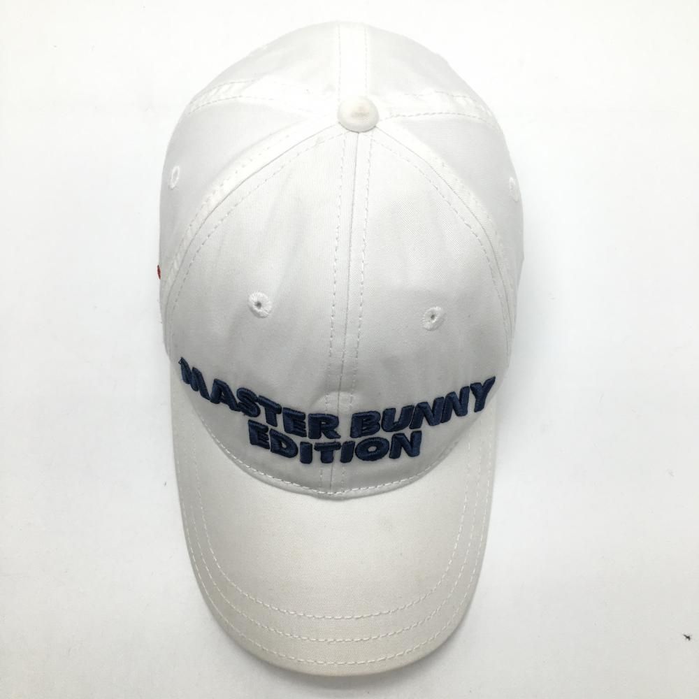 マスターバニー キャップ 白×ネイビー 立体ロゴ刺しゅう FR
