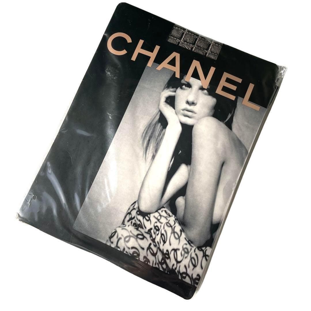 CHANEL シャネル レディース チョコバー ストッキング タイツ ブラック×ブラウン