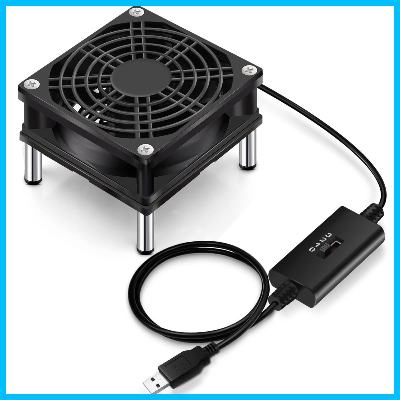 数量 長時間稼働 3段階風量調整 USB 5 V 冷却ファン 静音 8 cm 80 mm USBファン 組立要 Mauknci