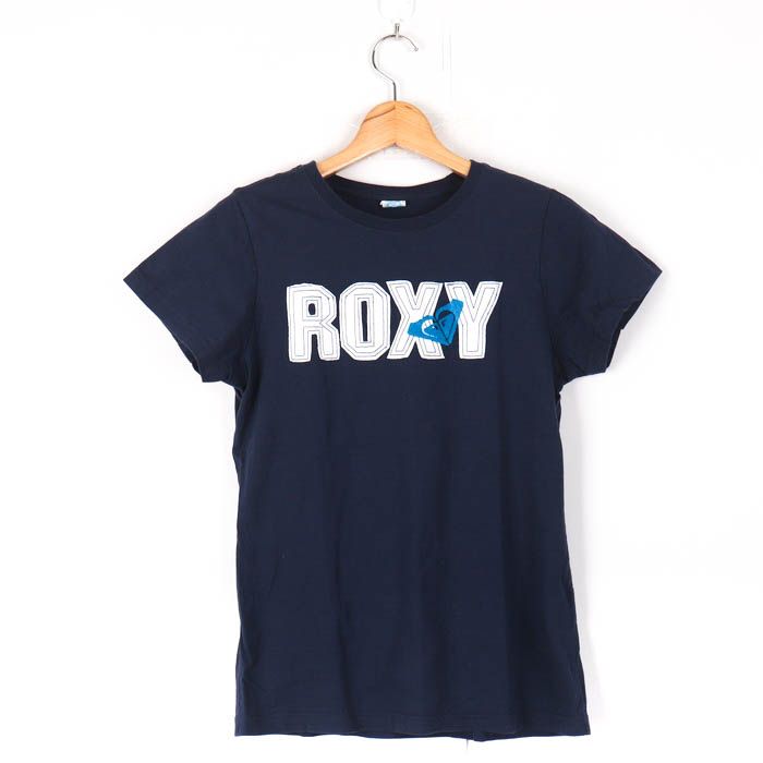 ロキシー 半袖Ｔシャツ トップス ロゴT コットンT スポーツウエア レディース Lサイズ 紺×白 ROXY 【中古】 メルカリ