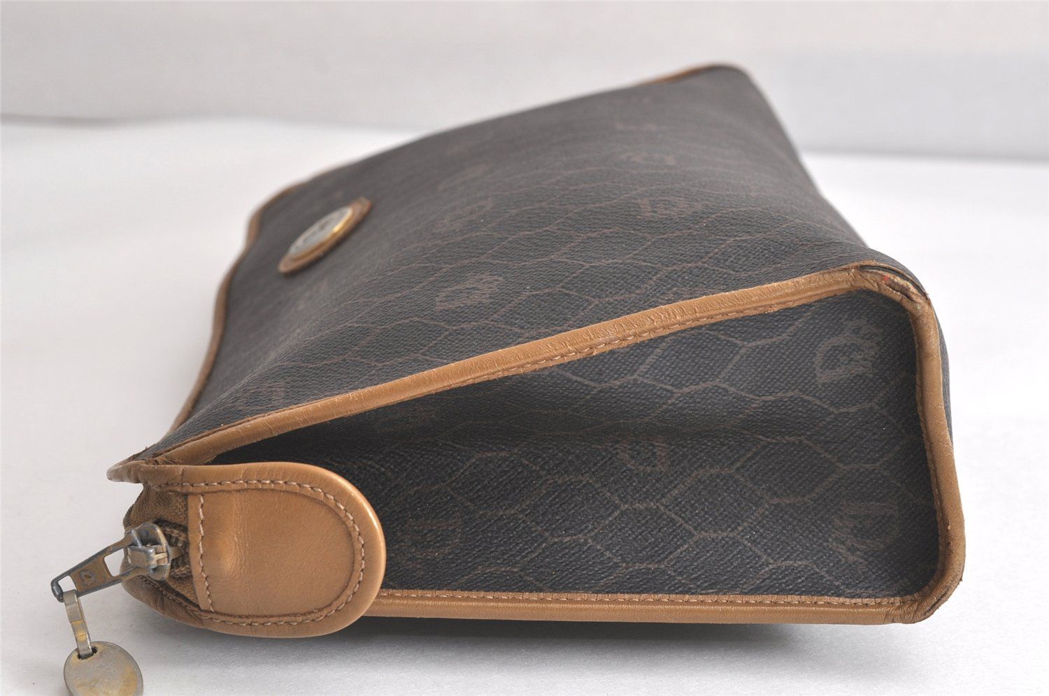 Christian Dior ディオール ハニカム柄 クラッチハンドバッグ 財布 ピーブイシー ブラック CD ジャンク 2763N USTAUSTRALIA_COM_AU