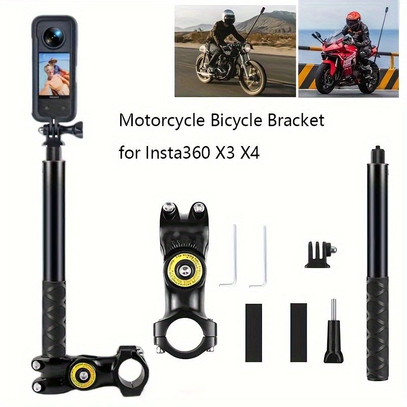 Insta360 X3 アクションカメラ モーターサイクルマウント付き&自撮り棒 