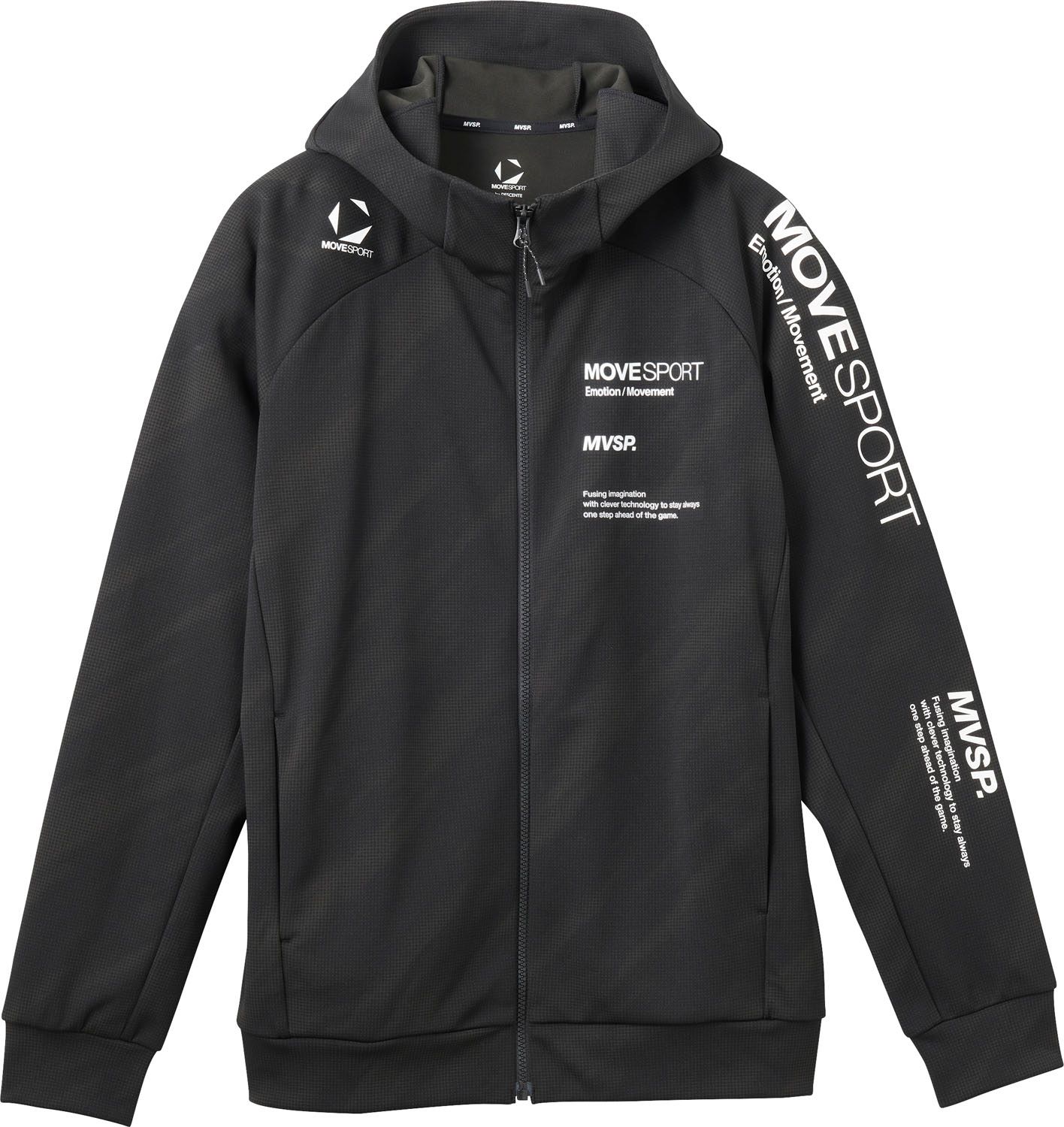 ムーブスポーツ MOVESPORT SUNSCREEN 総柄グラフィック ジャージフーディー ST5SJG10M NV00 ネイビー