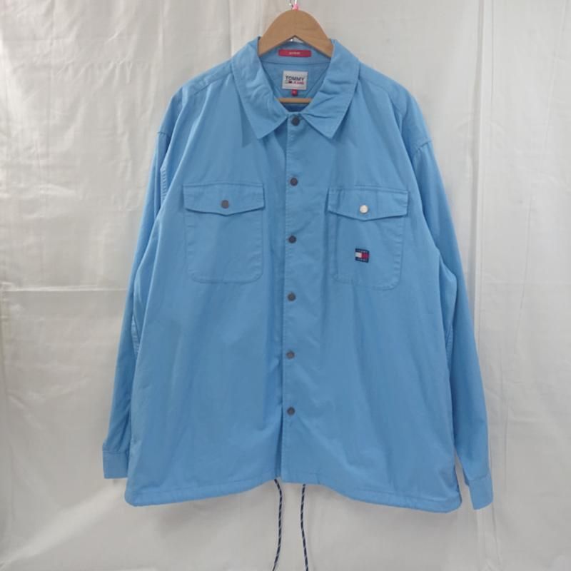 TOMMY JEANS トミー ジーンズ ジャケット、上着 ジャンパー、ブルゾン TOMMY JEANS トミージーンズ COACH OVERSHIRT コーチオーバーシャツ コーチジャケット ロゴプリント DM16431