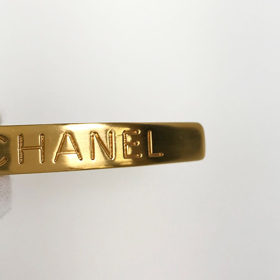 シャネル CHANEL リード ヴィンテージ ロゴ ヘアクリップ ゴールド GP