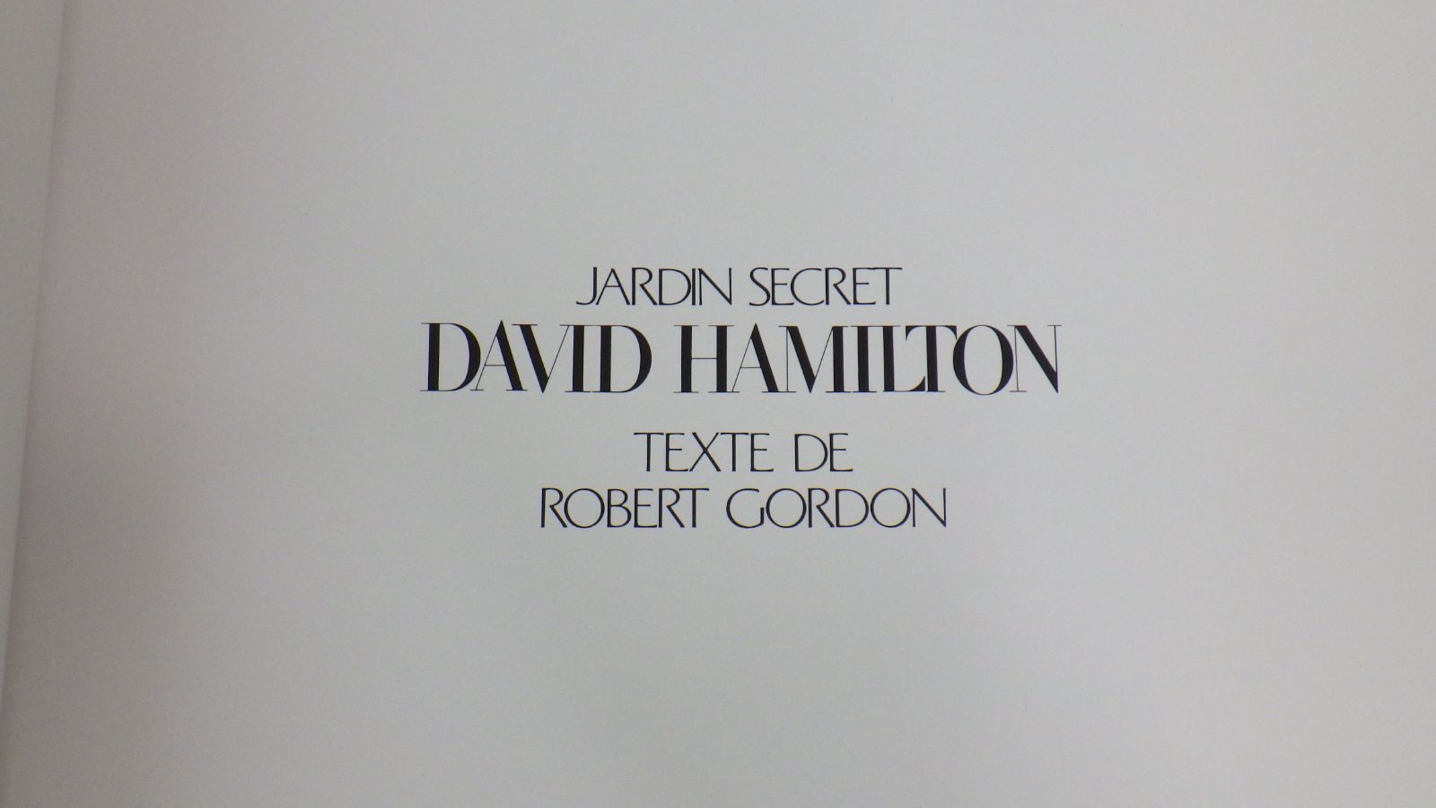 アート・デザイン・音楽 David Hamilton Jardin Secret DAVID HAMILTON JARDIN SECRET/1981年発行/デビッド・ハミルトン