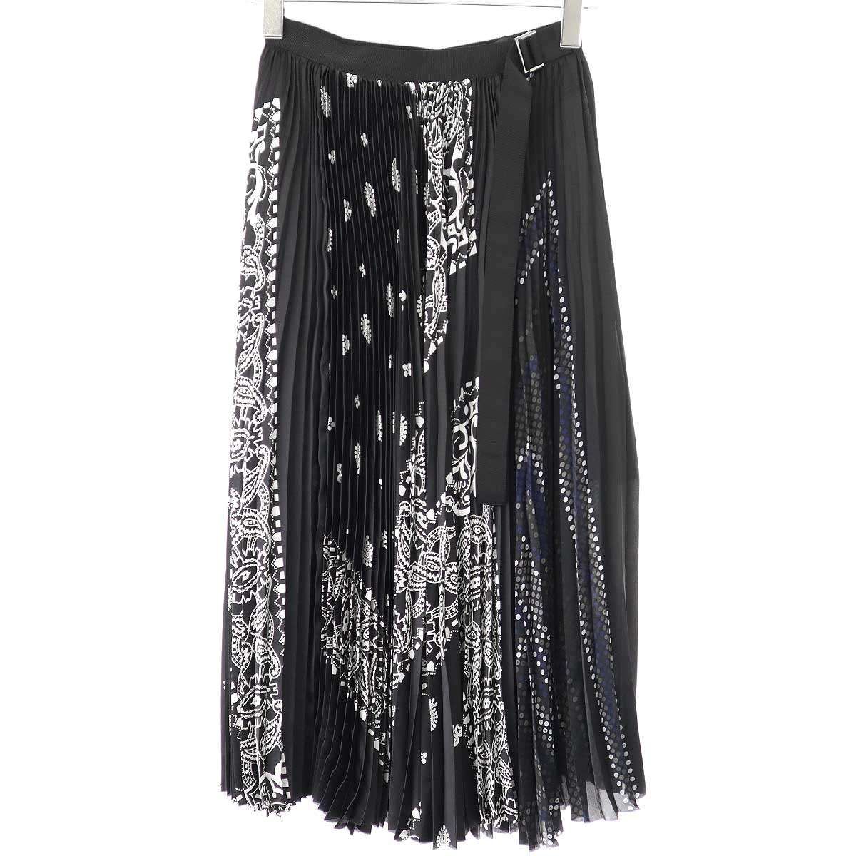 sacai サカイ 21SS Archive Print Mix Skirt アーカイブプリント