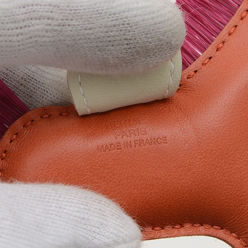 エルメス ロデオPM チャーム コルナリン/クレ/マグノリア ホースヘアー  