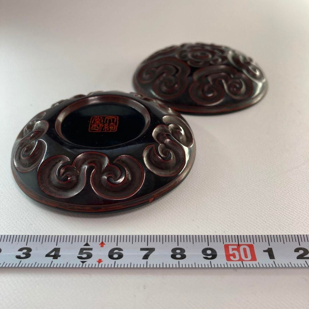 本堆朱　倶利香合　直径8㎝、74g 本Y5-0519☆トエウ 本堆朱 倶利香合 直径8㎝、74g 本Y5-0519☆トエウ 本堆朱 倶利