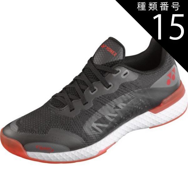 種類15：ﾌﾞﾗｯｸ/ﾚｯﾄﾞ/29.0(4550086956419) Yonex(ヨネックス) SHT507 パワークッション507 パワークッション シューズ 靴 カーペット カーペットコート 初級者 中級者 上級者 ローカット 3E