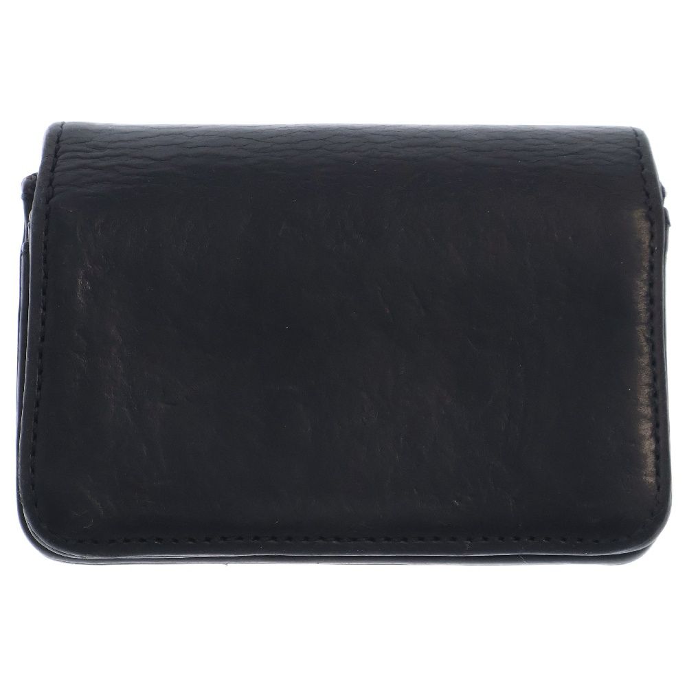 CHROME HEARTS (クロムハーツ) CARD CASE スクロールラベル レザー