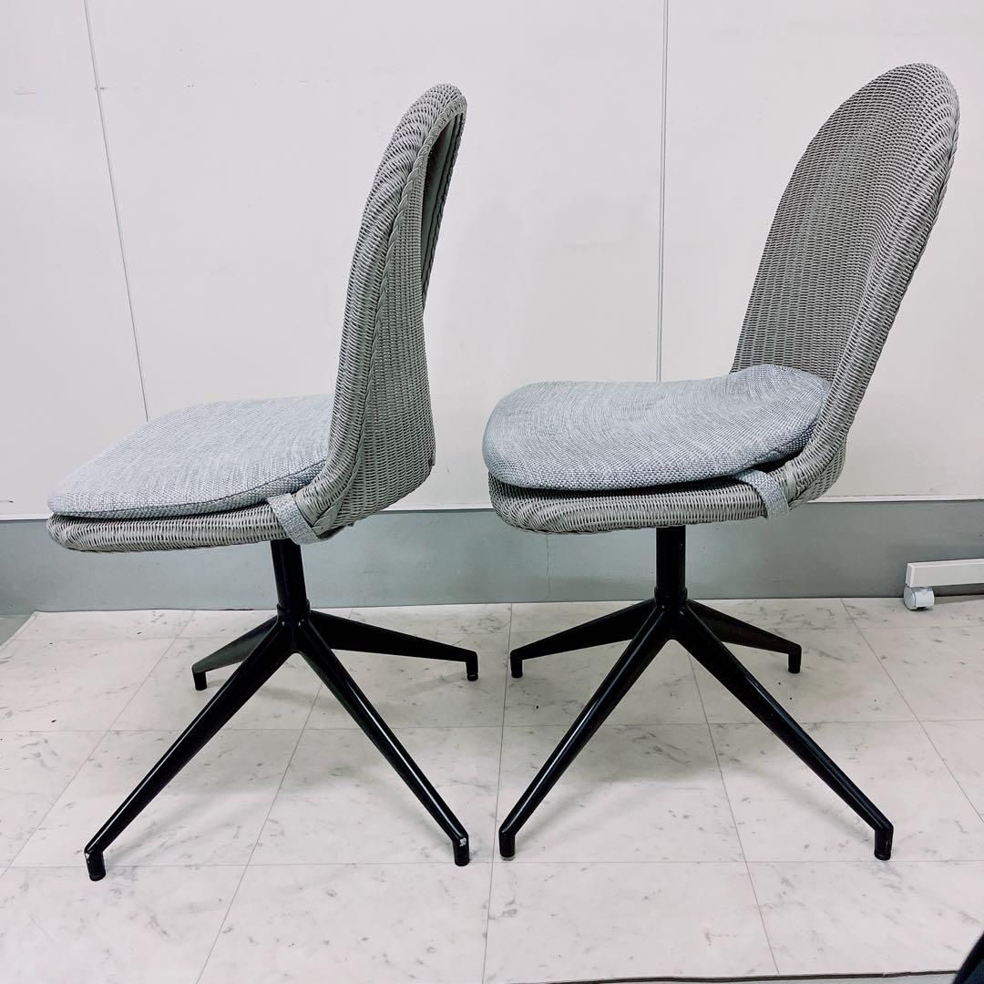 ヴィンセントシェパード ヤンスイベルチェア 2脚セット 2 N1480