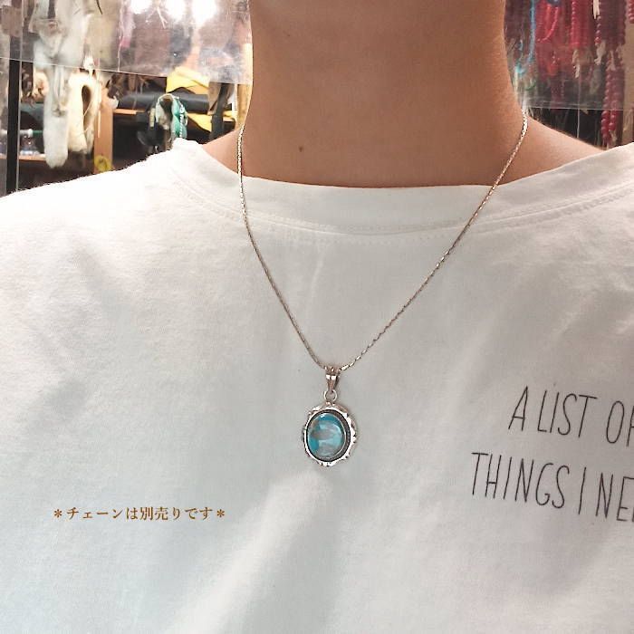 Mtop-160 ターコイズ ペンダントトップ【Blue gem(ブルージェム)】ブルー 【ハンドメイド】メンズ インディアンスタイル アクセサリー  ギフト クリスマス ペンダントトップ メンズ メルカリShops
