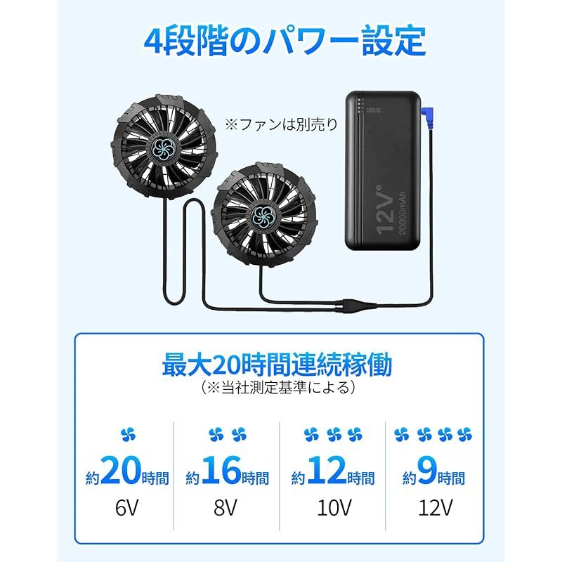 特価商品】Gorbobo 空調作業服用 バッテリー 12V高出力 モバイル