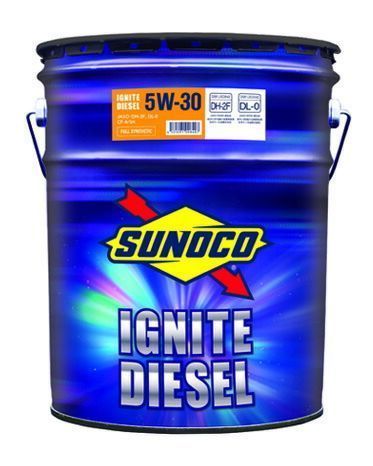 SUNOCO スノコ ディーゼルエンジンオイル IGNITE DIESEL イグナイト ディーゼル 5W-30 DH-2F DL-0 20L缶 | 5W30 DH2F DL0 20L 20リットル ペール缶 オイル 交換 人気 オイル缶 油 エンジン油 車検