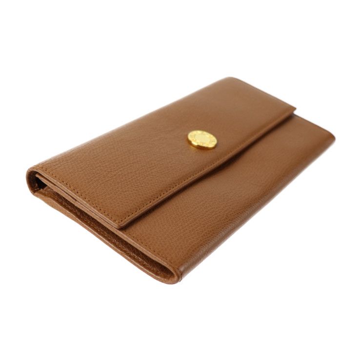 BVLGARI ブルガリ 長財布 20910 キャメルブラウン系 ゴールド金具 