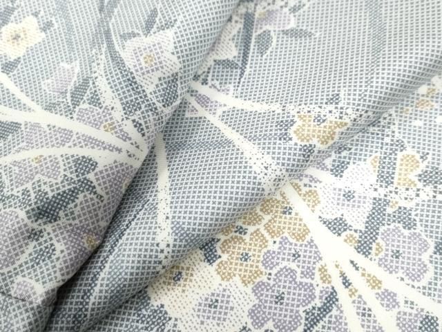 平和屋着物○本場大島紬 草花文 正絹 逸品 未使用 CAAW7647yc