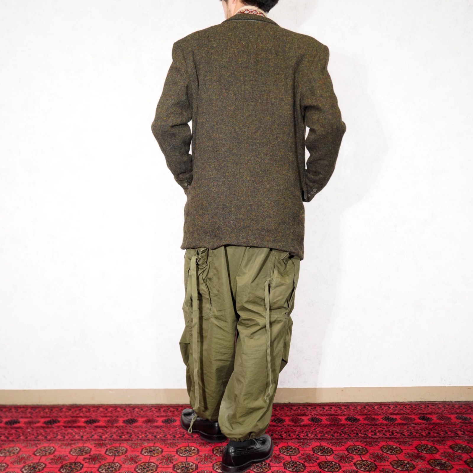 EU VINTAGE Harris Tweed MIX TWEER DESIGN TAILORED JACKET 