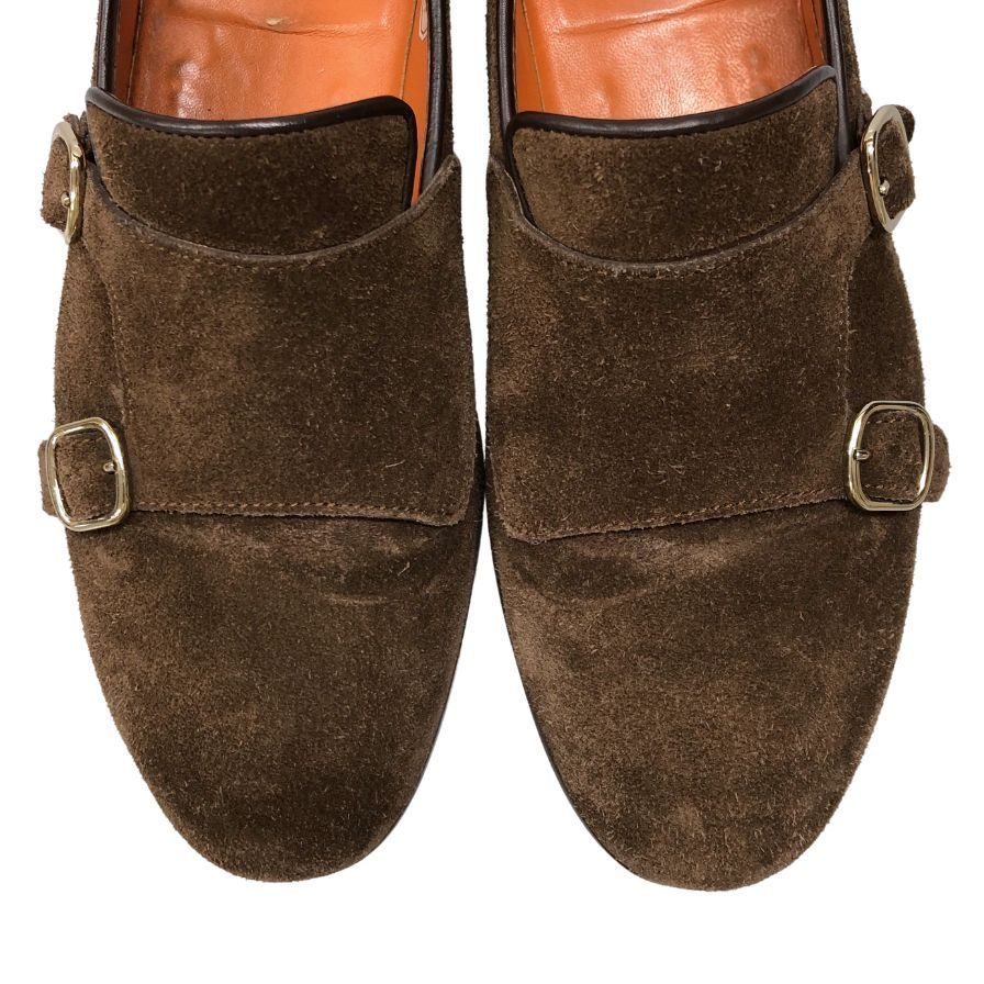 サントーニ レザーシューズ カルロス ダブルモンク スエード【AFD15  