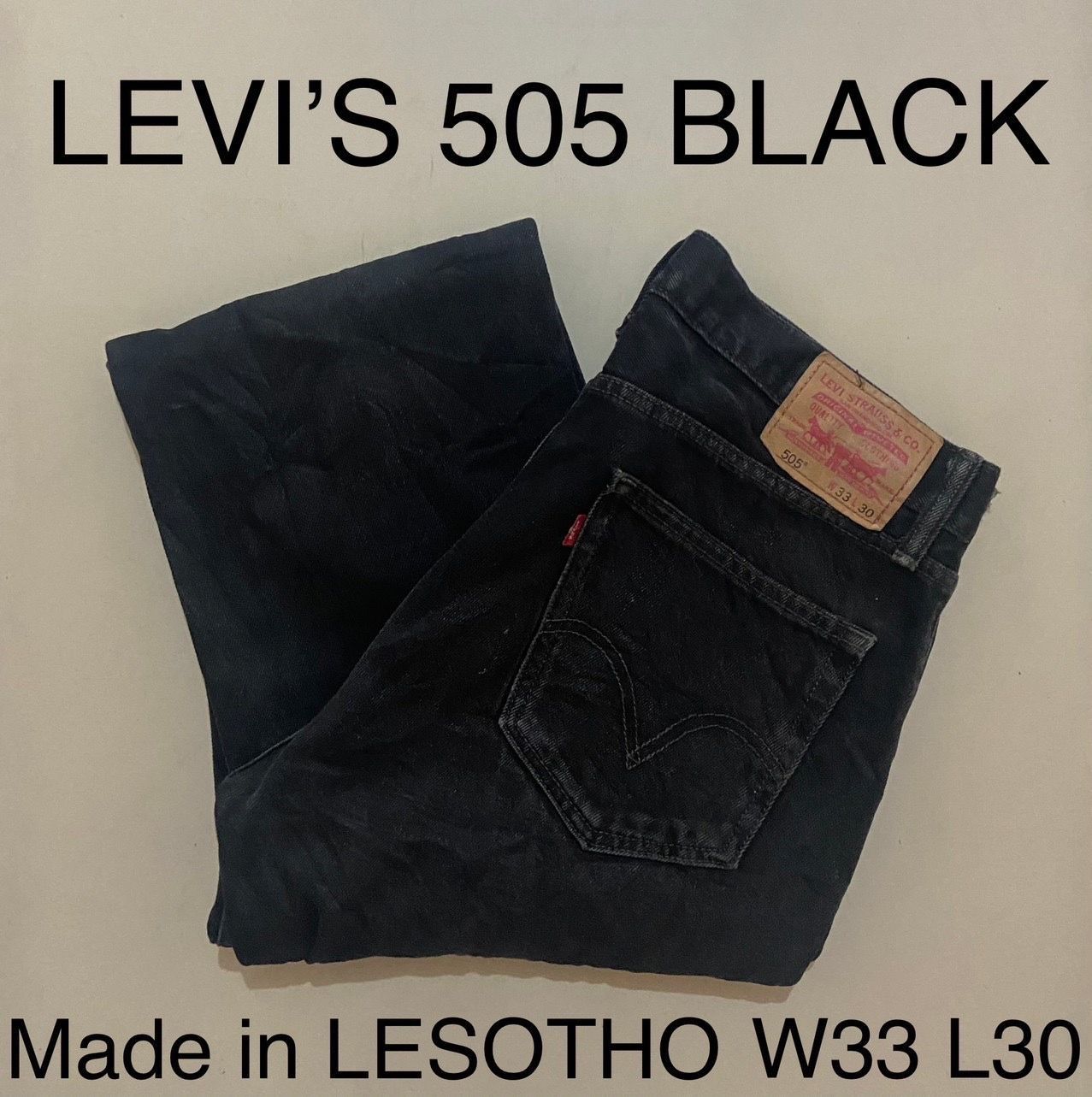 【デニムパンツ】Levi's505 ブラック　W33 L30