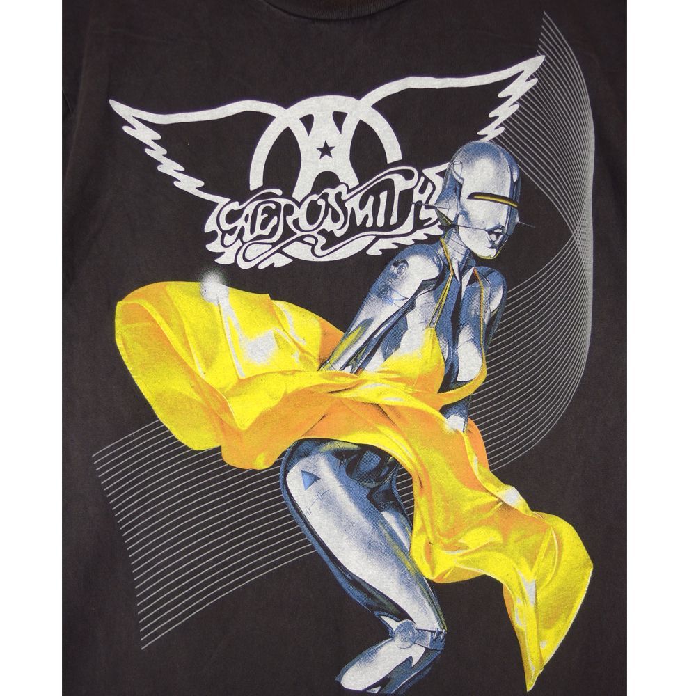 185 AEROSMITH エアロスミス Tシャツ 美品 USA製 ブラック Lサイズ