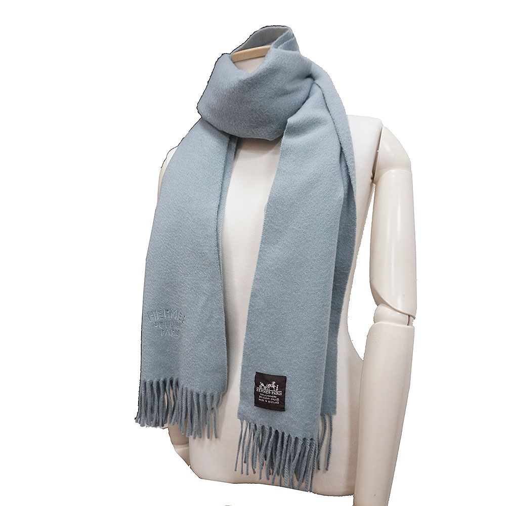 エルメス セリエ ロゴ 大判 ストール ショール マフラー カシミヤ 100  