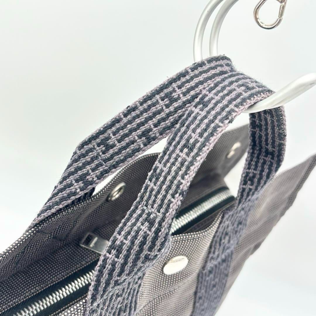 HERMES エールライン PM トートバッグ グレー ハンドバッグ カデナ(鍵 