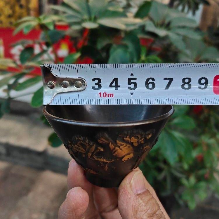 浮彫花鳥杯 湯呑