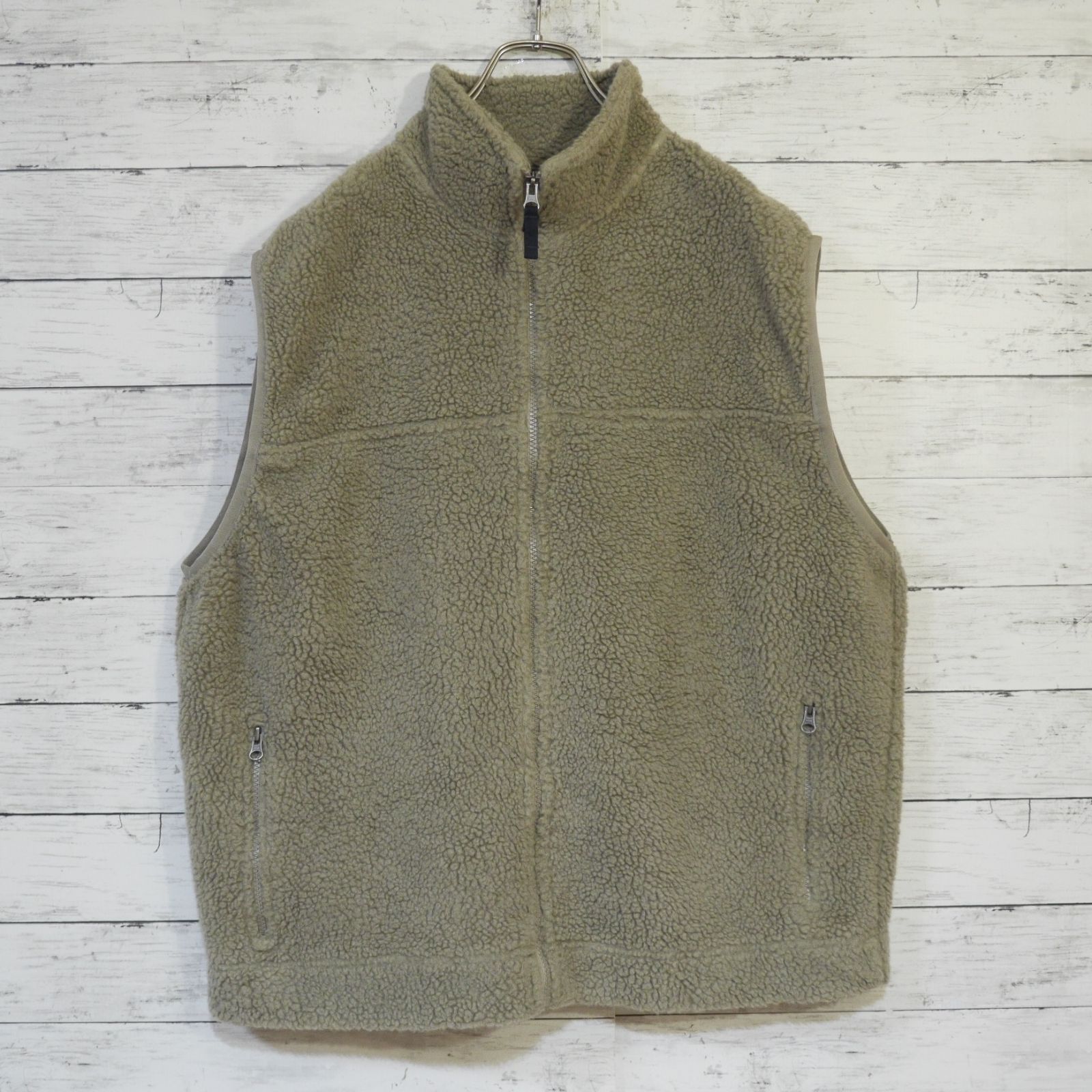 90s OLD GAP フルジップ フリース ベスト S / 90年代 オールド ギャップ ハイネック グレー 無地 90年代 OLD GAP オールドギャップ フルジップ フリースベスト メンズXL