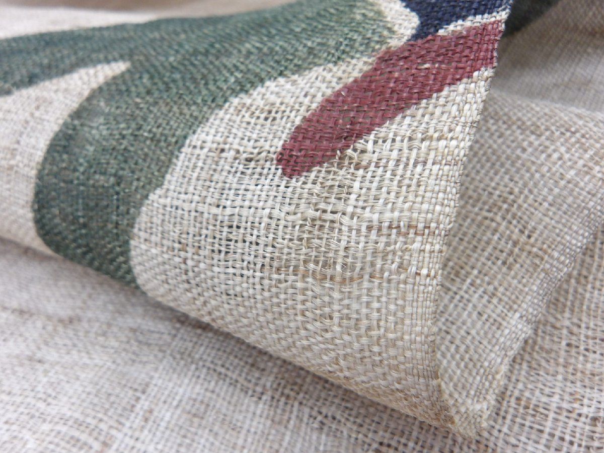 P40353 柚木沙弥郎 作 型絵染め 民芸 麻 暖簾 ２巾 ｋ NEXPOTALLINN_EU