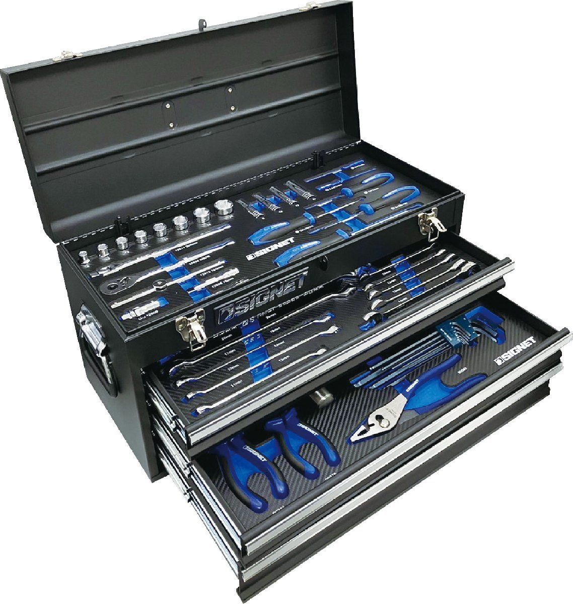 シグネット SIGNET 800S-8525MBK 9.5SQ 85PC ツールセット マットブラック 800S-8525MBK 自動車 バイク 整備 整備工場 DIY 車 工具