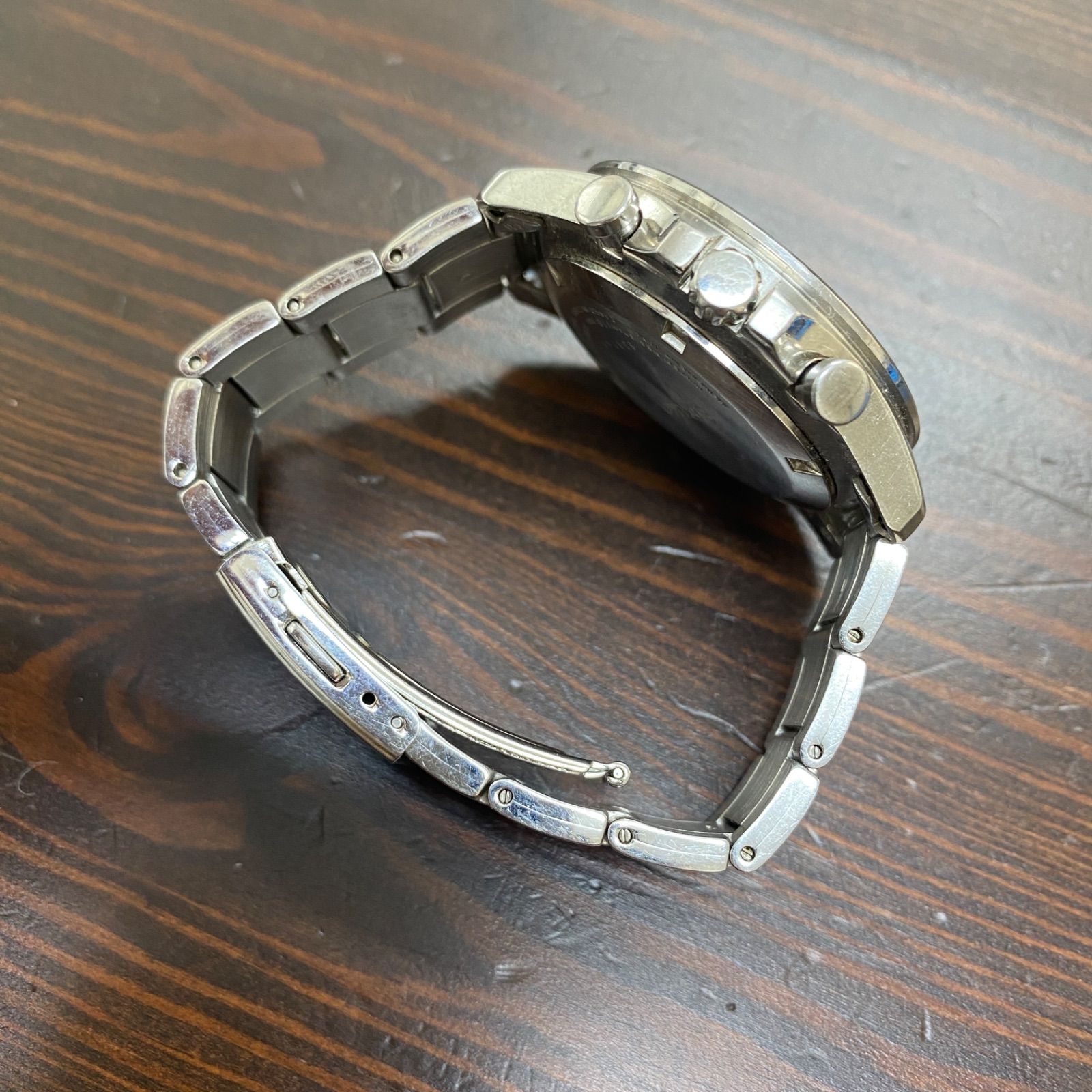 SEIKO セイコー クォーツ腕時計 ステンレス シルバー 8T63-0000 クロノ 