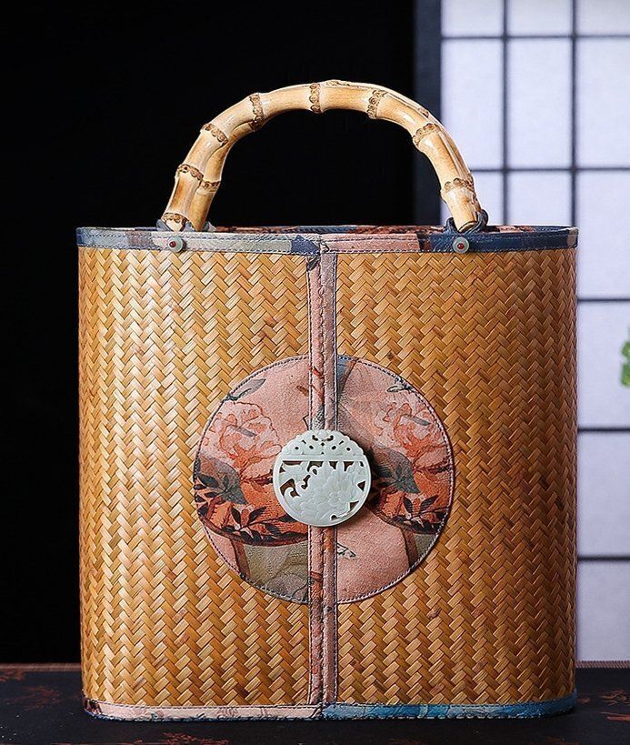 手作り編みバッグ斜め掛け編み収納バッグ