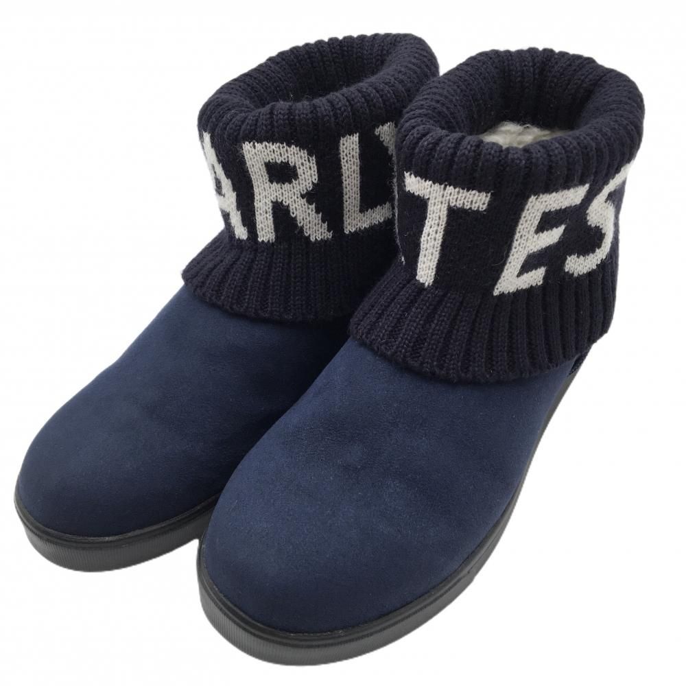 パーリーゲイツ ゴルフシューズ ネイビー×白 053-1292102 ショートブーツ ソフトスパイク レディース 23.5 ゴルフウェア PEARLY GATES