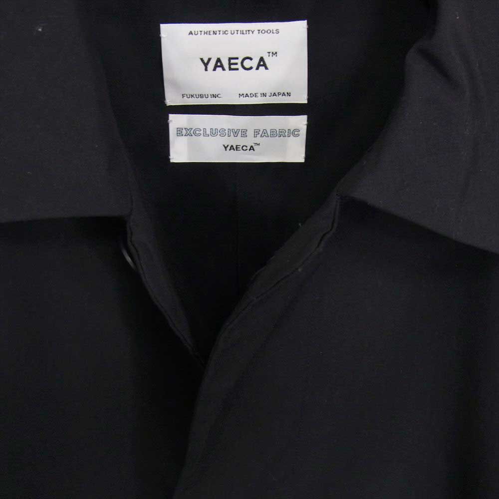 【美品】定価約10万円　ヤエカ　ステンカラーコート　ロング　ネイビー　18552 美品】定価約10万円 ヤエカ ステンカラーコート ロング ネイビー