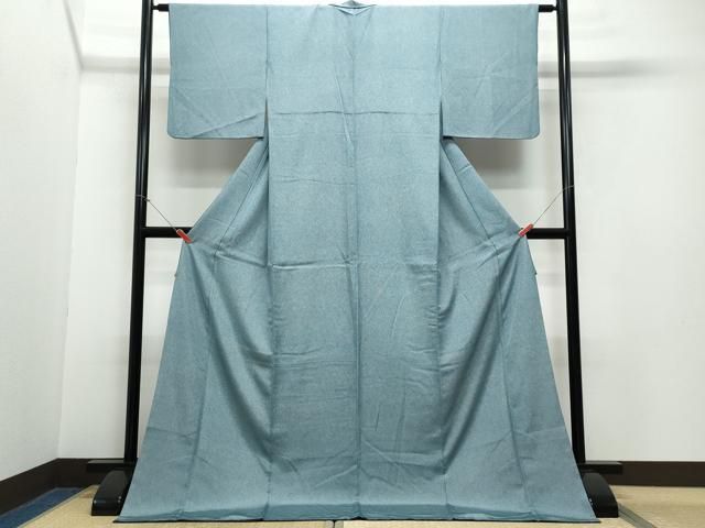 平和屋着物●江戸小紋 鮫小紋柄 ロング丈 お引きずり 正絹 CAAZ0853vf