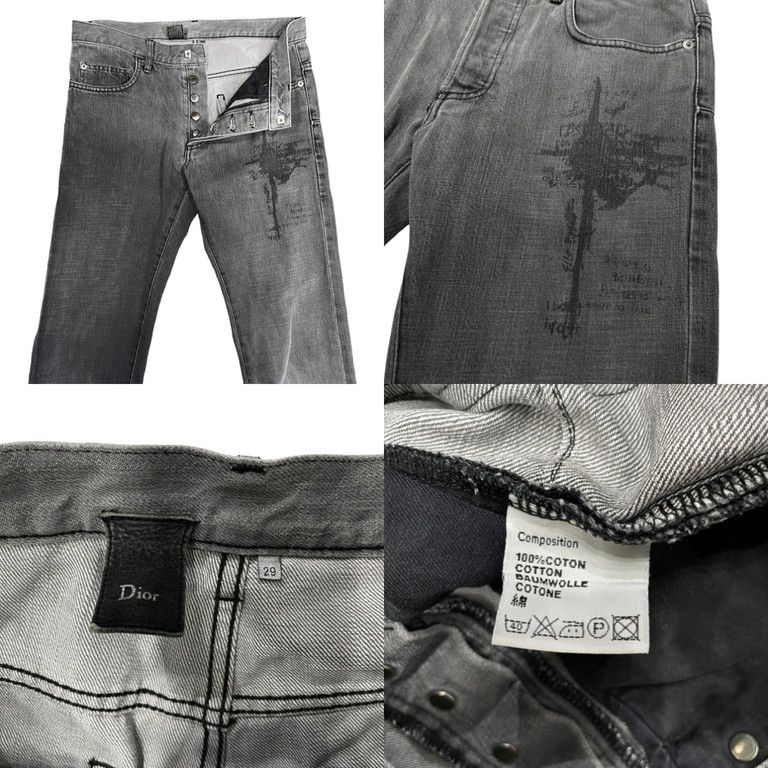 Dior Homme by KRIS VAN ASSCHE 09AW バスキアプリントジェイクデニム