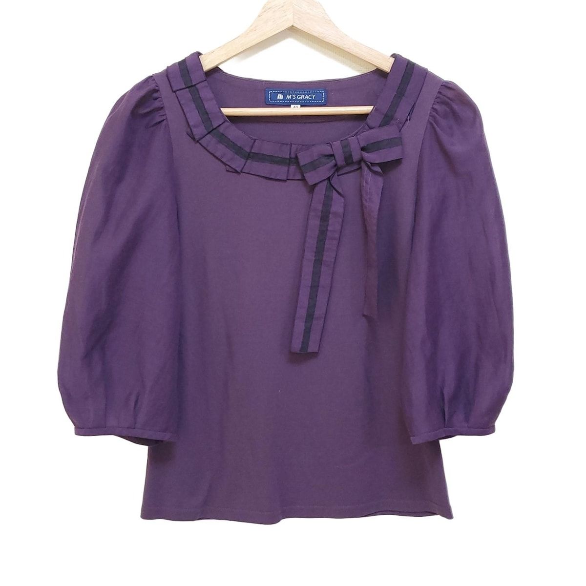 M's gracy♡大きめリボン♡大人可愛いカットソー M'S GRACY - MS GRACY エムズグレイシー リボン ボリューム