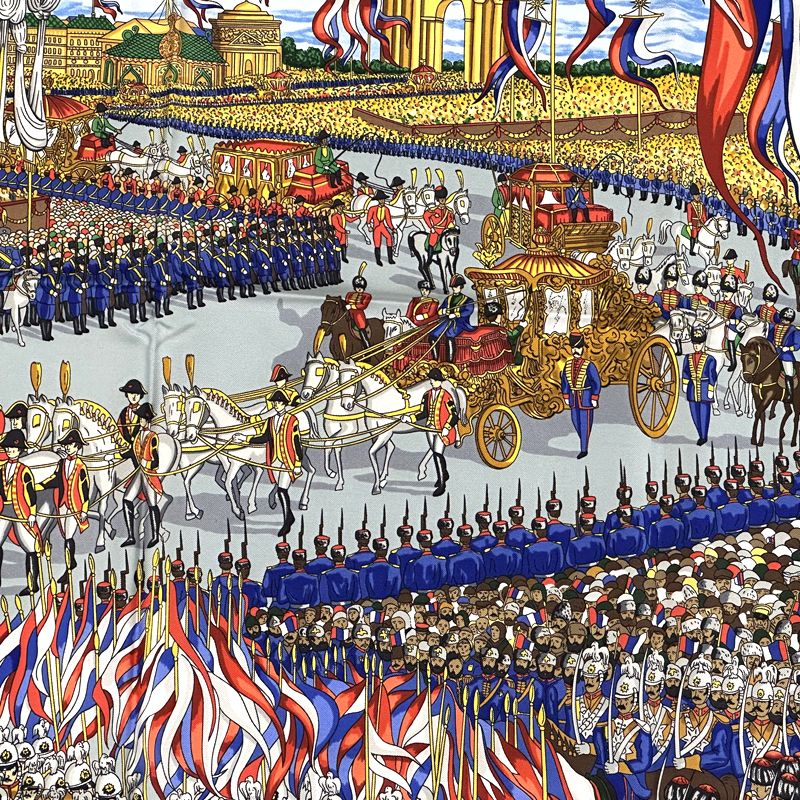 エルメス HERMES スカーフ カレ90 Grand Cortege a Moscou