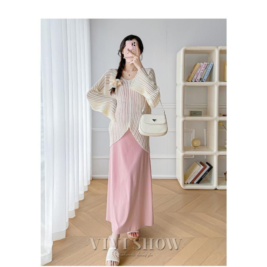 BALENCIAGA オールオーバーロゴタンクトッププリーツドレス ウィメンズ