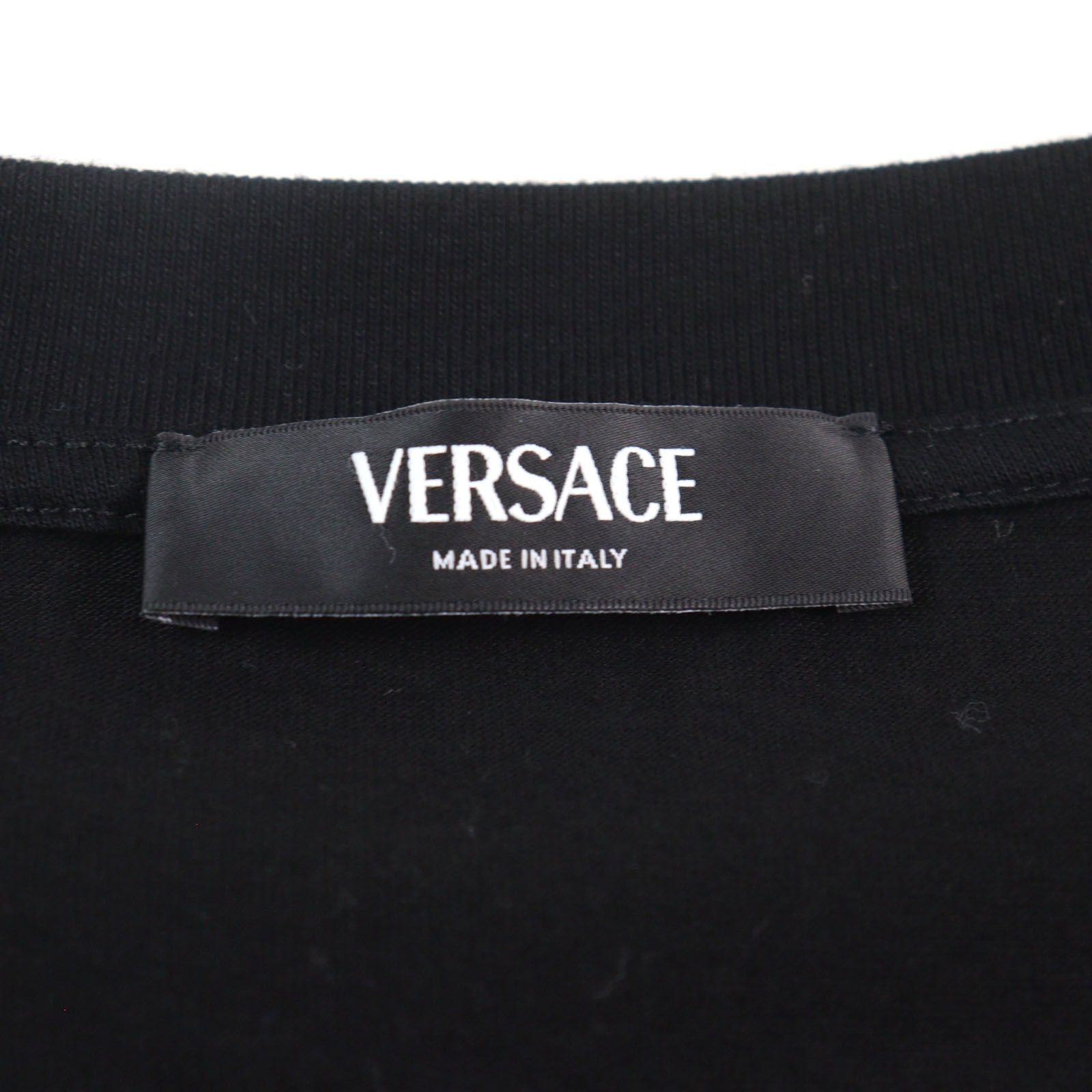 良品✨　半袖Tシャツ Tシャツ ヴェルサーチ コットン ブラック　サイズ36 ヴェルサーチ ヴェルサーチェ VERSACE Tシャツ カットソー 半袖