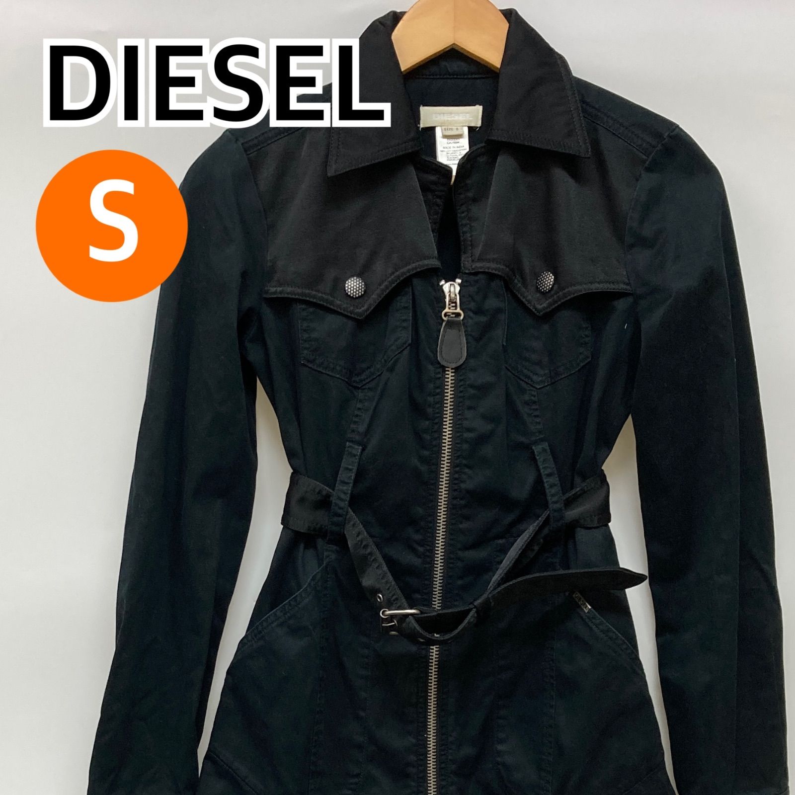 DIESEL ディーゼル コート ロングコート アウター レディース ブラック 