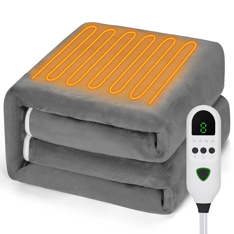 新品　Homwarm 電気毛布 保温 速熱 暖房費節約 省エネ 敷き電気マット LEDコントローラー 9段階温度調節 タイマー設定 過熱防止 電気ブランケット ダニ対策 防寒対策 暖房器具 洗濯可 丸洗い PSE