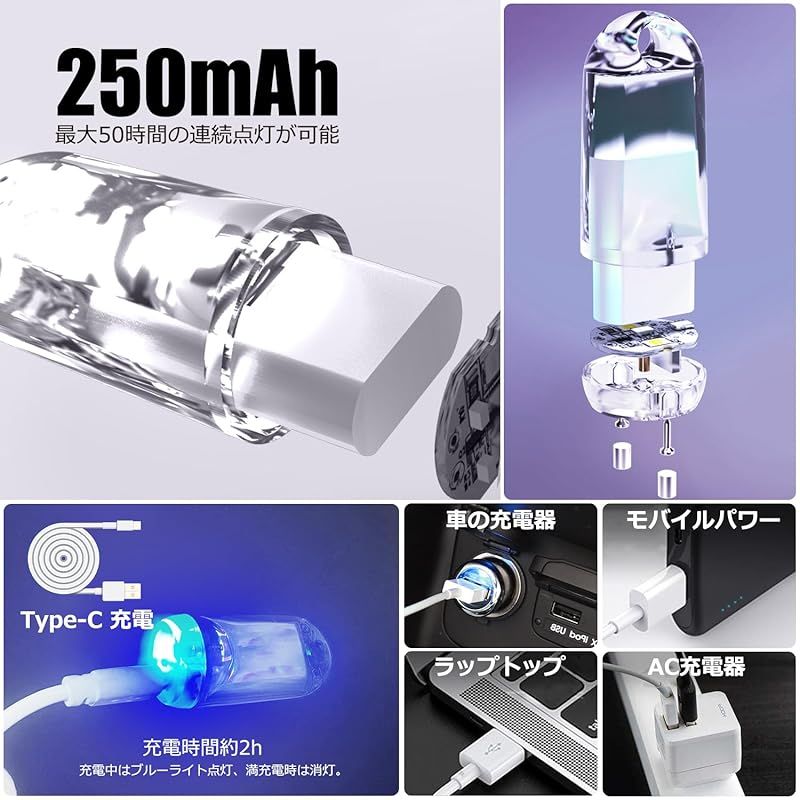 ☆段階調光 4色切替 連続点灯250時間 小型 明るい 吊り下げフック 明るい 小型 吊り下げフック 段階調光 連続点灯250時間 4色切替